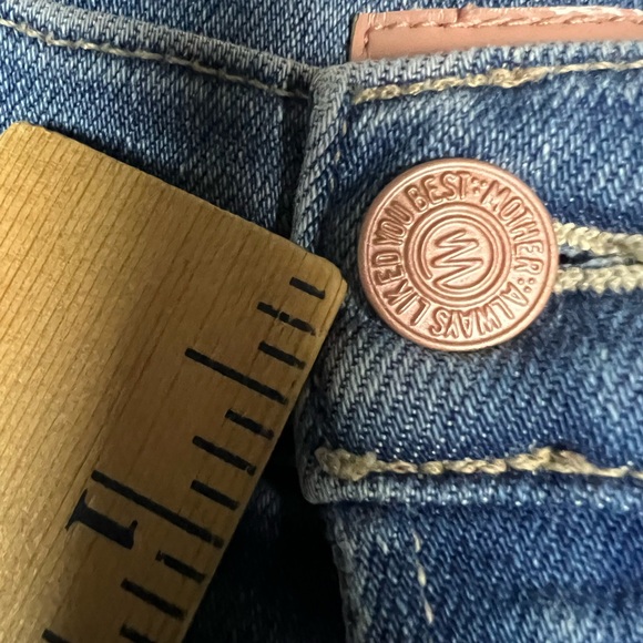 MOTHER Women's High Rise Jeans - Light Blue Straight-leg Size 28x28 Denim Jeans - Picture 9 of 11